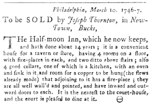 Phila. Gazette, March 1746